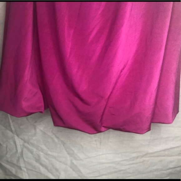 🌺 Silk Fuchsia Strapless Dress Large EUC - Picture 3 of 5